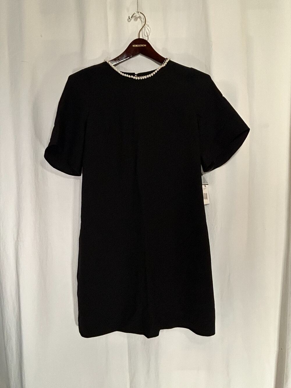 Karl Lagerfeld Paris Black Sleeveless Sheath Knee Length Dress Crew Neck Size 14